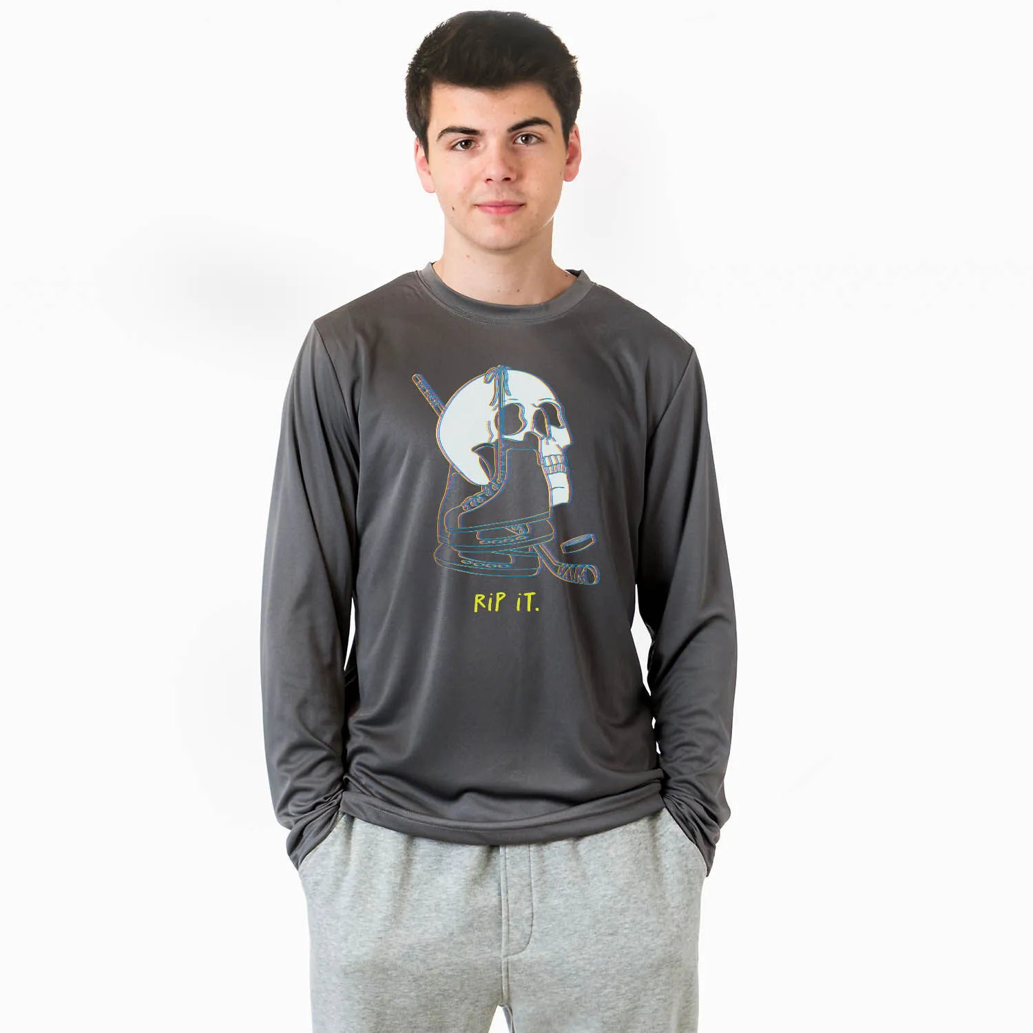 Hockey Long Sleeve Performance Tee - Rip It 